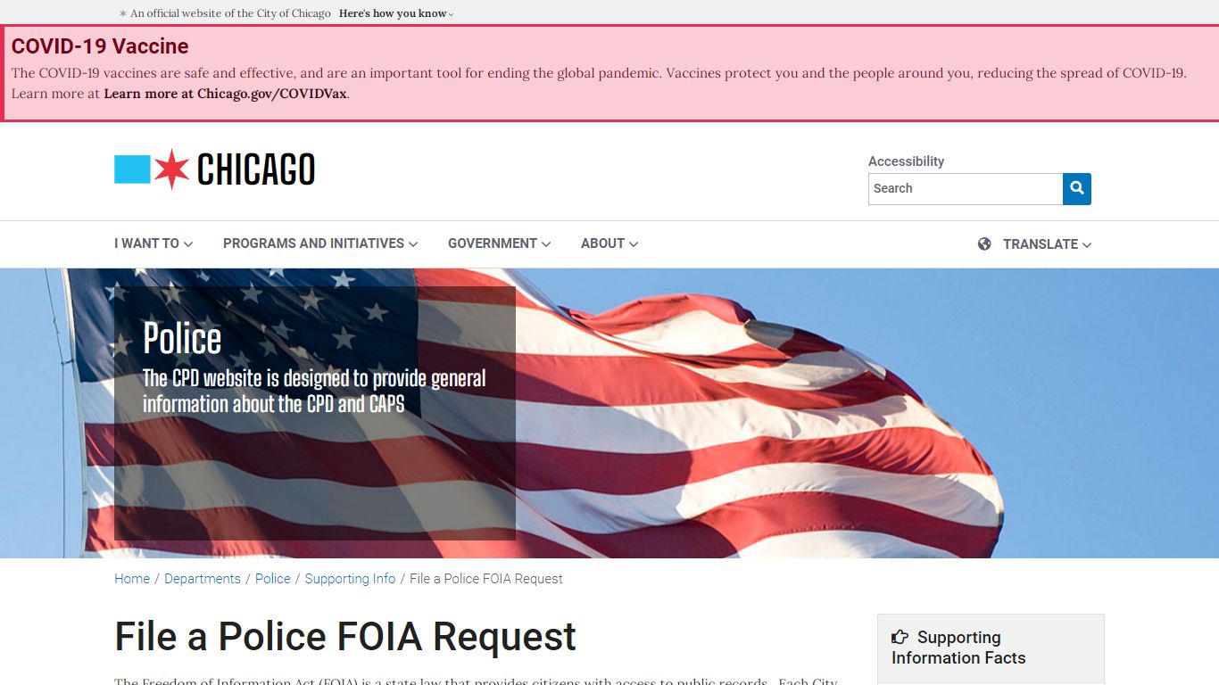 City of Chicago :: File a Police FOIA Request